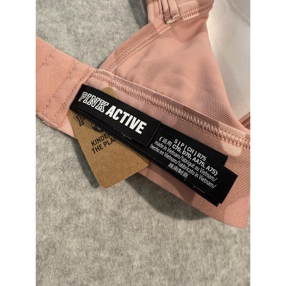 PINK Sports Bra Womens Small Pink Camo Ultimate Lightly Lined Activewear Strappy - Picture 5 of 10